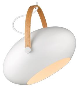 Halo Design 734375 - Висящ полилей на кабел DC 1xE27/40W/230V Ø 40 cm бял/дъб