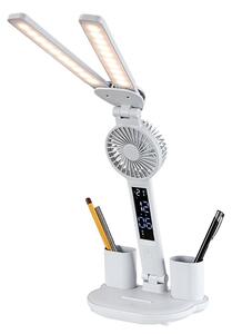 Rabalux 74030 - Димируема LED настолна лампа с вентилатор NOVILO LED/7W/5V
