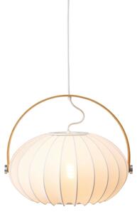Halo Design 746347 - Висяща лампа на кабел DC 1xE27/40W/230V Ø 40 см бяла/дъб