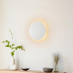 TK Lighting Стенна лампа Lunia New, бяла, Ø 30 cm, Затъмняване, Бял, Дневна/трапезария, Метал
