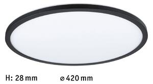 Paulmann Панел Atria Shine 3 стъпки черен 830 Ø42cm, Затъмняване, Черен, Дневна/трапезария, Пластмаса, Модерен