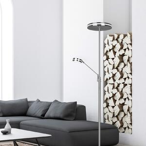 Trio Lighting LED плафон Franklin, лампа за четене, никел матов, Затъмняване, Сив, Дневна/трапезария, Метал, Модерен, Светлина за четене