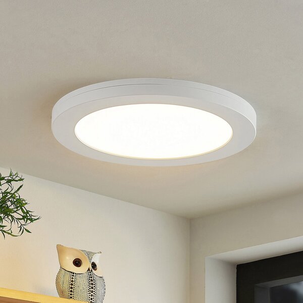PRIOS Prios LED лампа за таван Aureka, комплект от 3 броя, сензорна, Ø 23 cm, бяла, Бял, Дневна/трапезария, Алуминий, Модерен, Кръгъл директен таван
