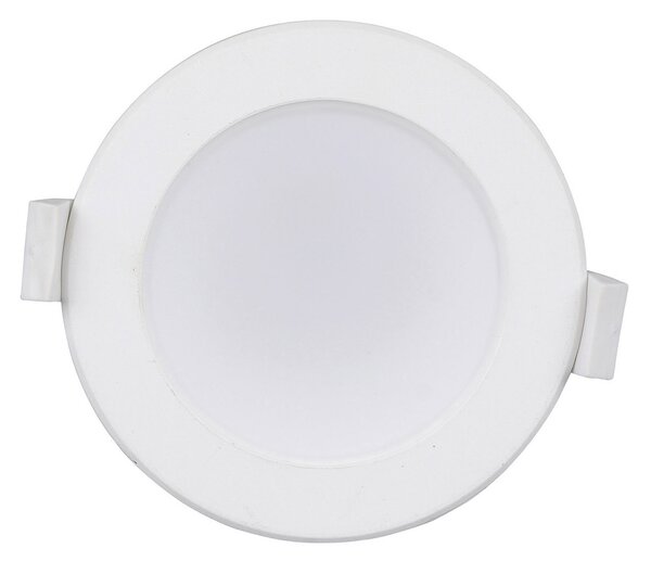 PRIOS Prios LED лампа за вграждане Rida, комплект от 10 броя, бяла, 15 cm, CCT, IP44, Затъмняване, Бял, Баня, Алуминий, Модерен, Осветителни тела за вграждане кръгли