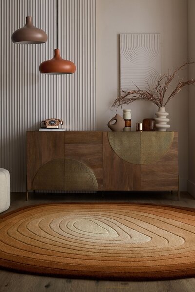 Puddle Ombre Ombre Wool Brown 160x230 cm, Flair Rugs