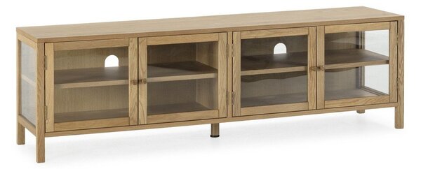 Маса за телевизор от декор от дъб в естествен цвят 160x50x40 cm Ceci – MOME
