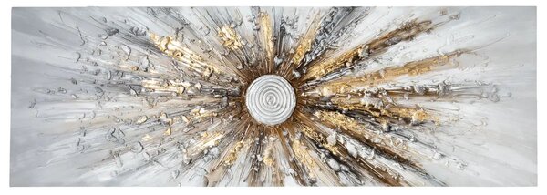 Картина atmosphera Kylia, Ръчно рисувано платно 150x150 см, Златна, Асорти дизайни