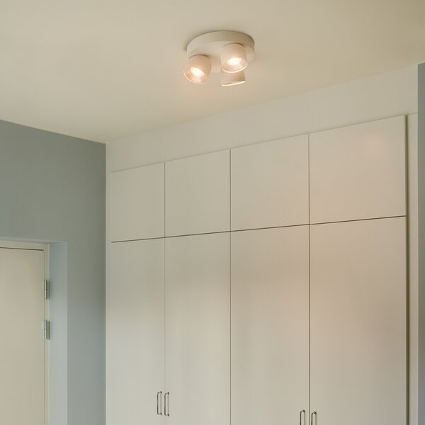 Nordlux Downlight Pitcher, GU10, трипламенна, кръгла, метална, бяла, Затъмняване, Бял, Дневна/трапезария, Метал, Модерен