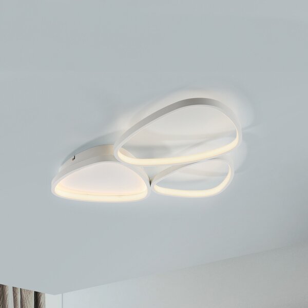 JUST LIGHT. GmbH LED осветление за таван Pebbles, бяло, с възможност димиране, Затъмняване, Бял, Коридор, Метал, Модерен
