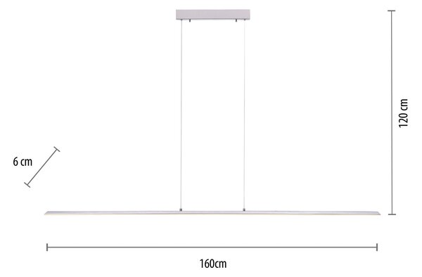 PURE LED висящо осветление Lite, сребристо, 160 cm, CCT, с възможност за, Затъмняване, Сив, Дневна/трапезария, Алуминий, Модерен