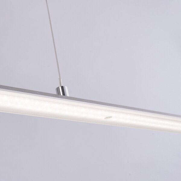 PURE LED висящо осветление Lite, сребристо, 160 cm, CCT, с възможност за, Затъмняване, Сив, Дневна/трапезария, Алуминий, Модерен