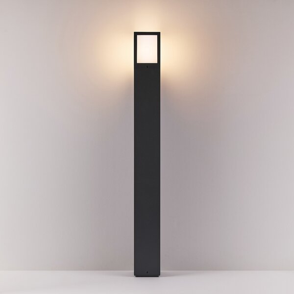 Deko-Light Осветителна пътека Facado II, височина 100 cm, ъглова, тъмно сива/опал, Затъмняване, Сив, Алуминий