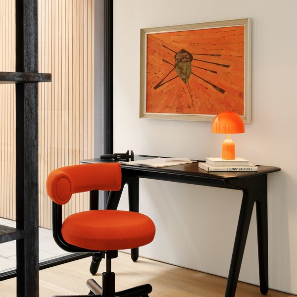 Tom Dixon акумулаторна настолна лампа BELL PORTABLE, червена, 28 cm IP44, Затъмняване, Червен, Дневна/трапезария, Пластмаса, Дизайн