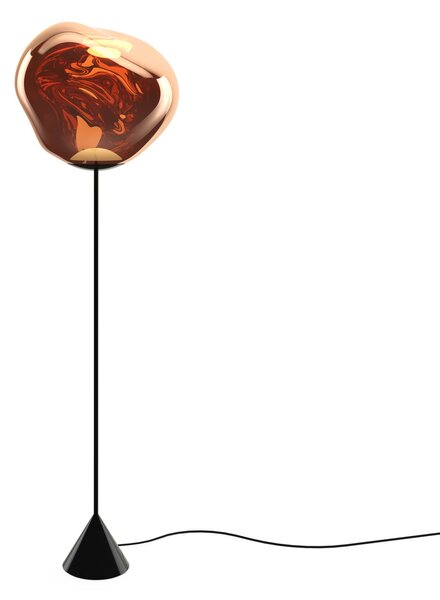Tom Dixon LED стояща лампа Melt Cone Slim, меден цвят, евро, Черен, Дневна/трапезария, Пластмаса, Дизайн