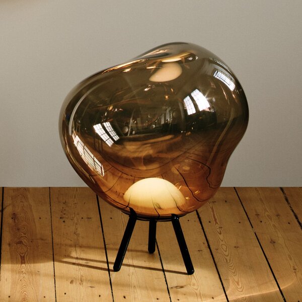 Tom Dixon LED акумулаторна лампа за тераса Melt large, бронзов цвят, Затъмняване, Бронзов / античен месинг, Пластмаса, Дизайн, Стояща сянка