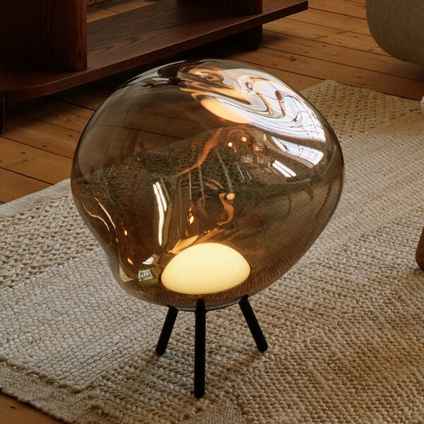 Tom Dixon LED акумулаторна лампа за тераса Melt large, бронзов цвят, Затъмняване, Бронзов / античен месинг, Пластмаса, Дизайн, Стояща сянка