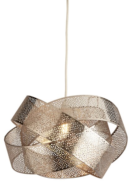 Searchlight Висяща лампа Steffi, сива, метал, Ø 35 cm, E27, Затъмняване, Сив, Дневна/трапезария, Метал, Модерен