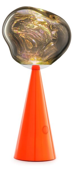 Tom Dixon LED акумулаторна настолна лампа Melt флуоресцентна/червена височина, Затъмняване, Червен, Дневна/трапезария, Пластмаса, Дизайн