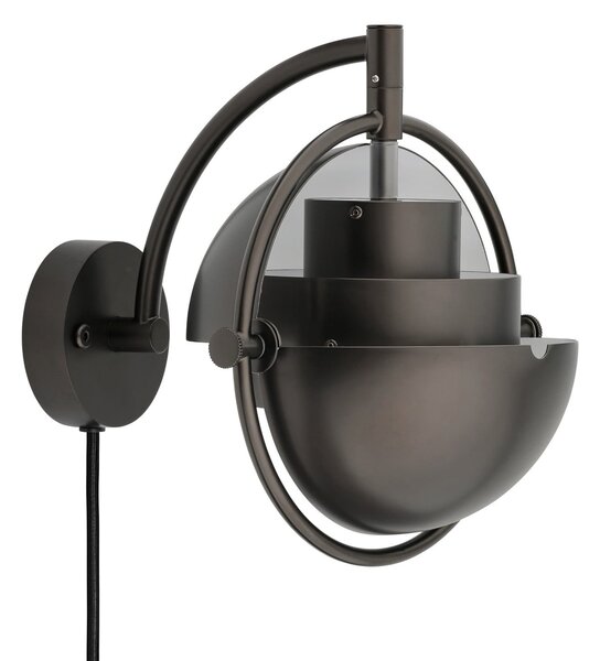 GUBI Gubi стенная лампа Multi-Lite, черно-месингово, метал, Затъмняване, Черен, Дневна/трапезария, Месинг, Дизайн