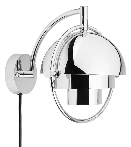 GUBI Gubi стенная лампа Multi-Lite, хром, метал, G9, Затъмняване, Сив, Дневна/трапезария, Месинг, Дизайн