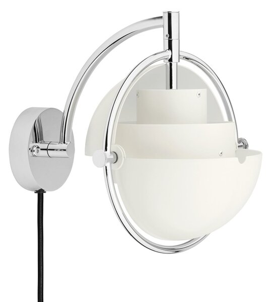 GUBI Gubi стенна лампа Multi-Lite, бяла, метал, G9, Затъмняване, Бял, Дневна/трапезария, Месинг, Дизайн