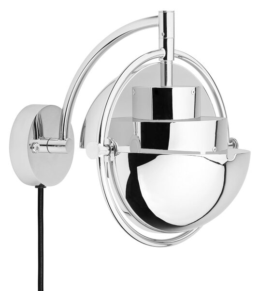 GUBI Gubi стенная лампа Multi-Lite, хром, метал, G9, Затъмняване, Сив, Дневна/трапезария, Месинг, Дизайн