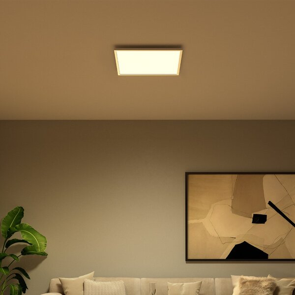 Philips Hue LED панел White & Color Ambiance Surimu, 60x60cm, Затъмняване, Бял, Дневна/трапезария, Алуминий, Модерен