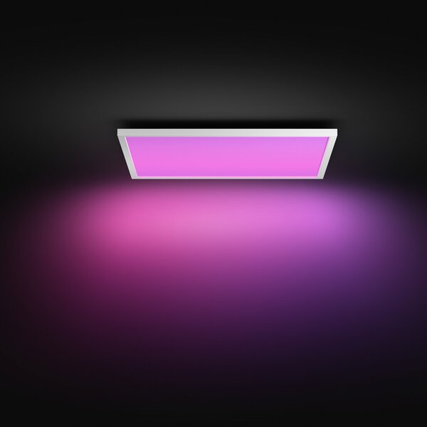 Philips Hue LED панел White & Color Ambiance Surimu, 60x60cm, Затъмняване, Бял, Дневна/трапезария, Алуминий, Модерен