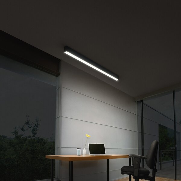 OSRAM LED плафон Office line Cuboid черен 4000 K DIM, Затъмняване, Черен, кабинет / офис, Алуминий, Модерен
