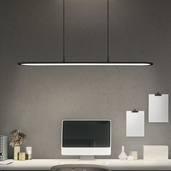 OSRAM LED-Pendel Office line Panel Ellipse черен 940 DIM, Затъмняване, Черен, кабинет / офис, Алуминий, Модерен