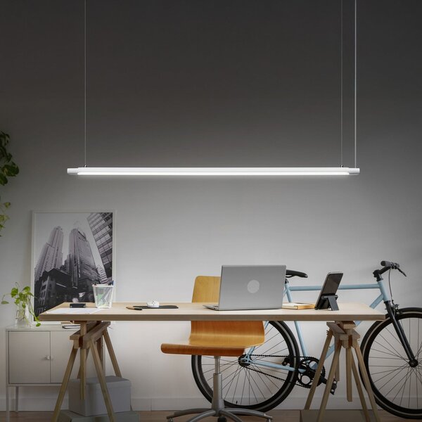 OSRAM LED висяща лампа Office line Slab бяла 4.000 K DIM, Затъмняване, Бял, кабинет / офис, Алуминий, Модерен