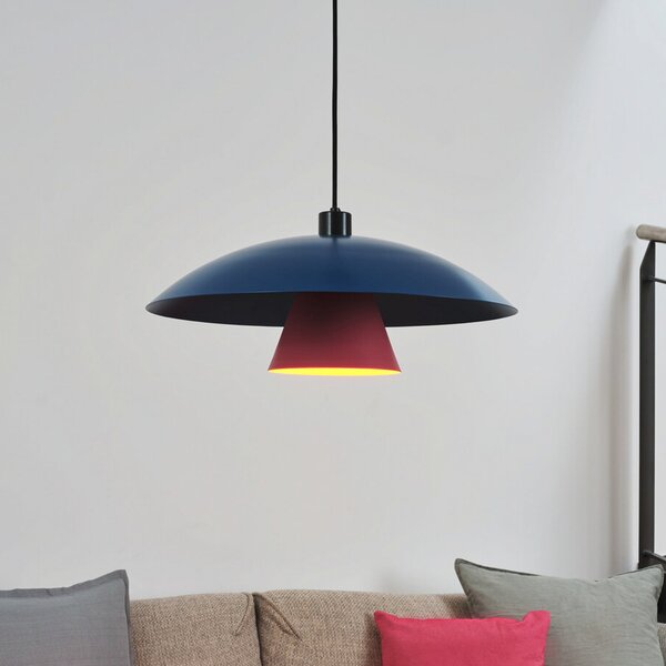 OSRAM висяща лампа Decor Flying Mushroom синьо/розово, стомана, E27, Затъмняване, Син, Кухня, Метал, Модерен
