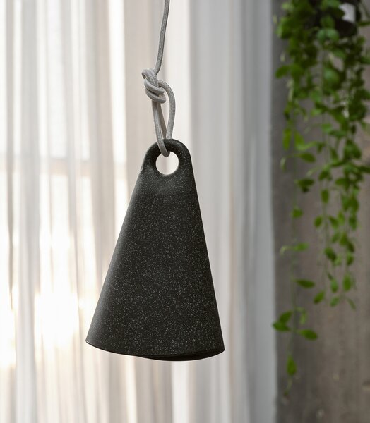 OSRAM висяща лампа Decor Bell, рециклирана пластмаса, E27,, Затъмняване, Черен, Дневна/трапезария, Метал, Модерен