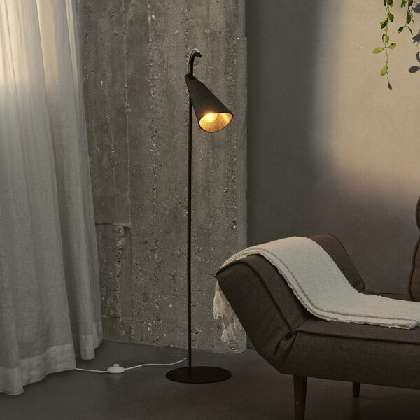 OSRAM стояща лампа Decor Bell, черна, стомана, E27, височина 120 cm, Черен, Дневна/трапезария, Метал, Модерен