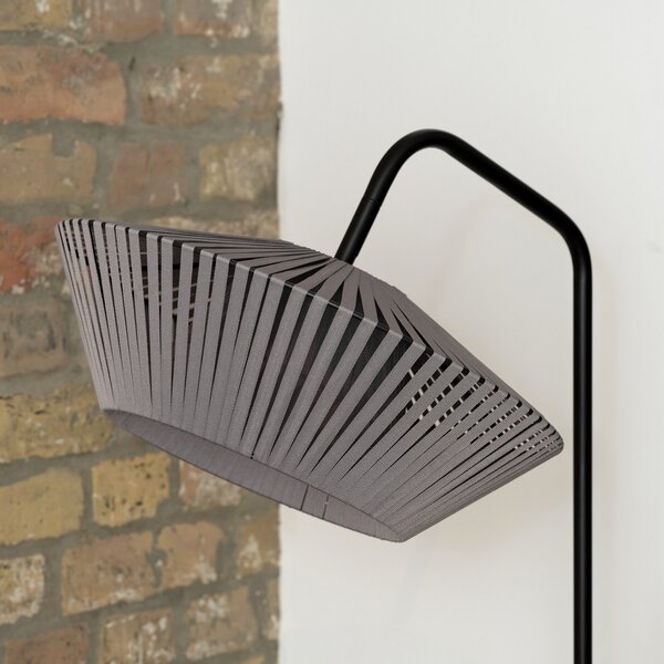OSRAM стояща лампа Decor Stripes, сива, текстил, E14, Сив, Дневна/трапезария, Плат / текстил