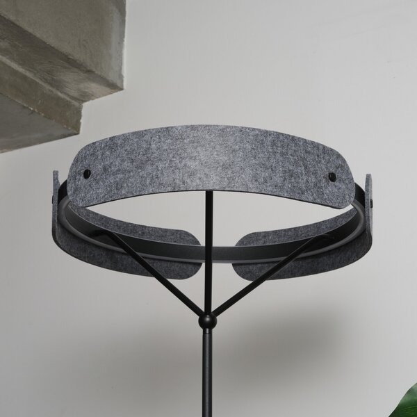 OSRAM LED стояща лампа Decor Curve Felt, сива, филц, 3000 K, Сив, Дневна/трапезария, Плат / текстил, Модерен