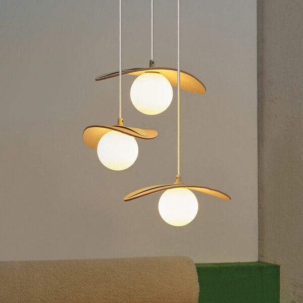 OSRAM висяща лампа Decor Pearl, 3-пламъчна, бежова, филц, G9, Затъмняване, Бежов, Дневна/трапезария, Плат / текстил, Модерен