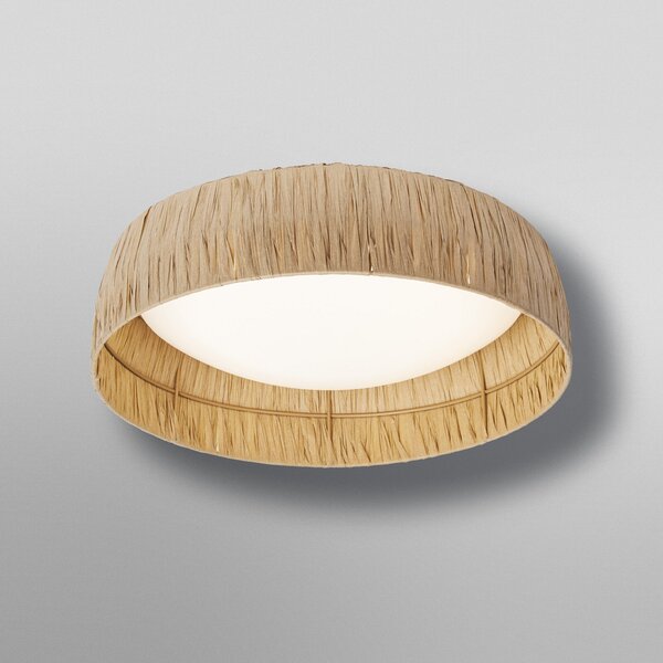 OSRAM LED плафон Decor Bamboo Paper, Ø 40 cm, бамбук, Кафяв / ръждив, Дневна/трапезария, Бамбук, Къща в провинцията / Рустик