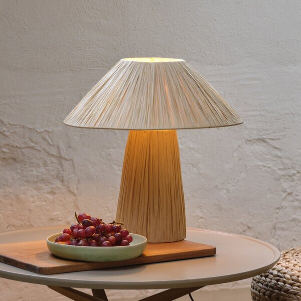 OSRAM Настолна лампа Decor Bamboo Paper Hut, бамбук, E27, Кафяв / ръждив, Дневна/трапезария, Бамбук, Къща в провинцията / Рустик