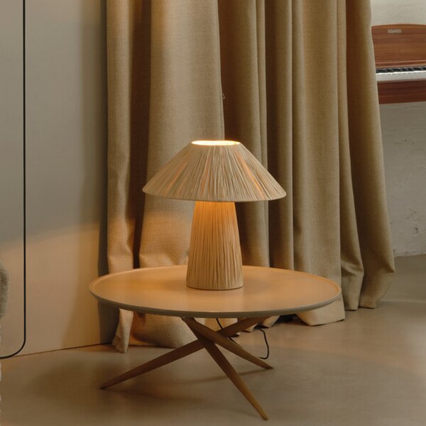 OSRAM Настолна лампа Decor Bamboo Paper Hut, бамбук, E27, Кафяв / ръждив, Дневна/трапезария, Бамбук, Къща в провинцията / Рустик