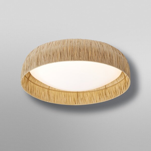 OSRAM LED плафон Decor Bamboo Paper, Ø 50 cm, бамбук, Кафяв / ръждив, Дневна/трапезария, Бамбук, Къща в провинцията / Рустик