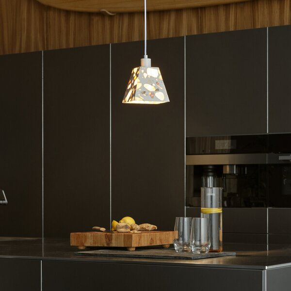 OSRAM Висяща лампа Decor Gleam Weight, Terrazzo, бежова, E14, Затъмняване, Бежов, Дневна/трапезария, Мрамор
