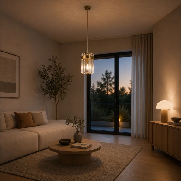Полилей на кабел LUXARY 1xE27/15W/230V златен