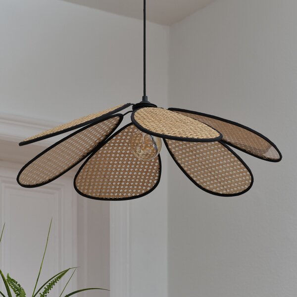 OSRAM висяща лампа Decor Rattan Daisy, Ø 69 cm, бежова, E27, Затъмняване, Бежов, Дневна/трапезария, Дървесина, Средиземноморски