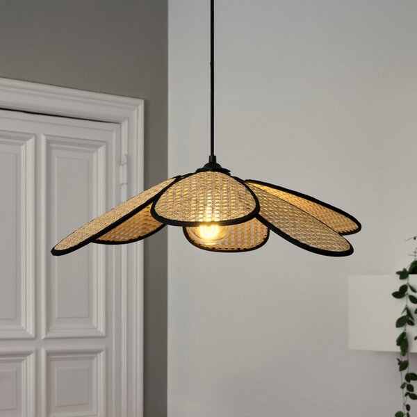 OSRAM висяща лампа Decor Rattan Daisy, Ø 58 cm, бежова, E27, Затъмняване, Бежов, Дневна/трапезария, Дървесина, Средиземноморски