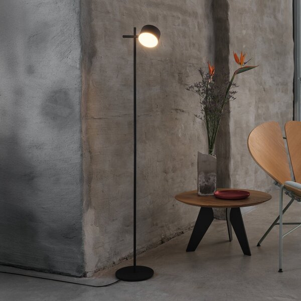 OSRAM LED стояща лампа Decor Kyoto, алуминий, черна, с регулируема яркост, Затъмняване, Черен, Дневна/трапезария, Алуминий, Модерен