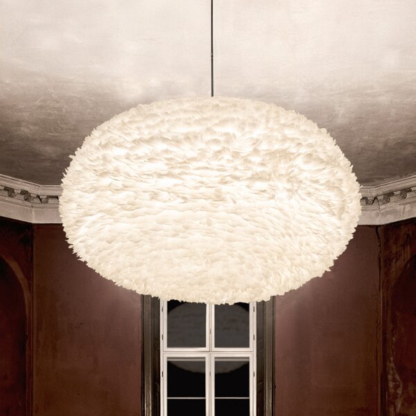UMAGE Висяща лампа EOS XXL, бяла, Ø 110 cm, пружини, E27, Затъмняване, Бял, Дневна/трапезария, Други материали, Дизайн