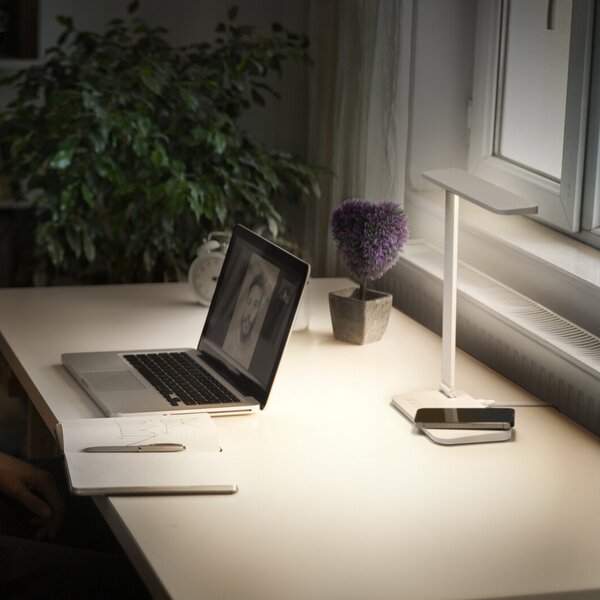 OSRAM LED настолна лампа Office Line Desk Banker, бяла, CCT, DIM, Затъмняване, Бял, кабинет / офис, Алуминий