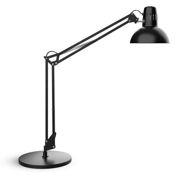 Maul LED настолна лампа MAULstudy, черна, стомана, 49 cm, E27, Черен, кабинет / офис, Метал