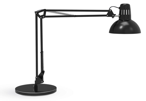 Maul LED настолна лампа MAULstudy, черна, стомана, 49 cm, E27, Черен, кабинет / офис, Метал